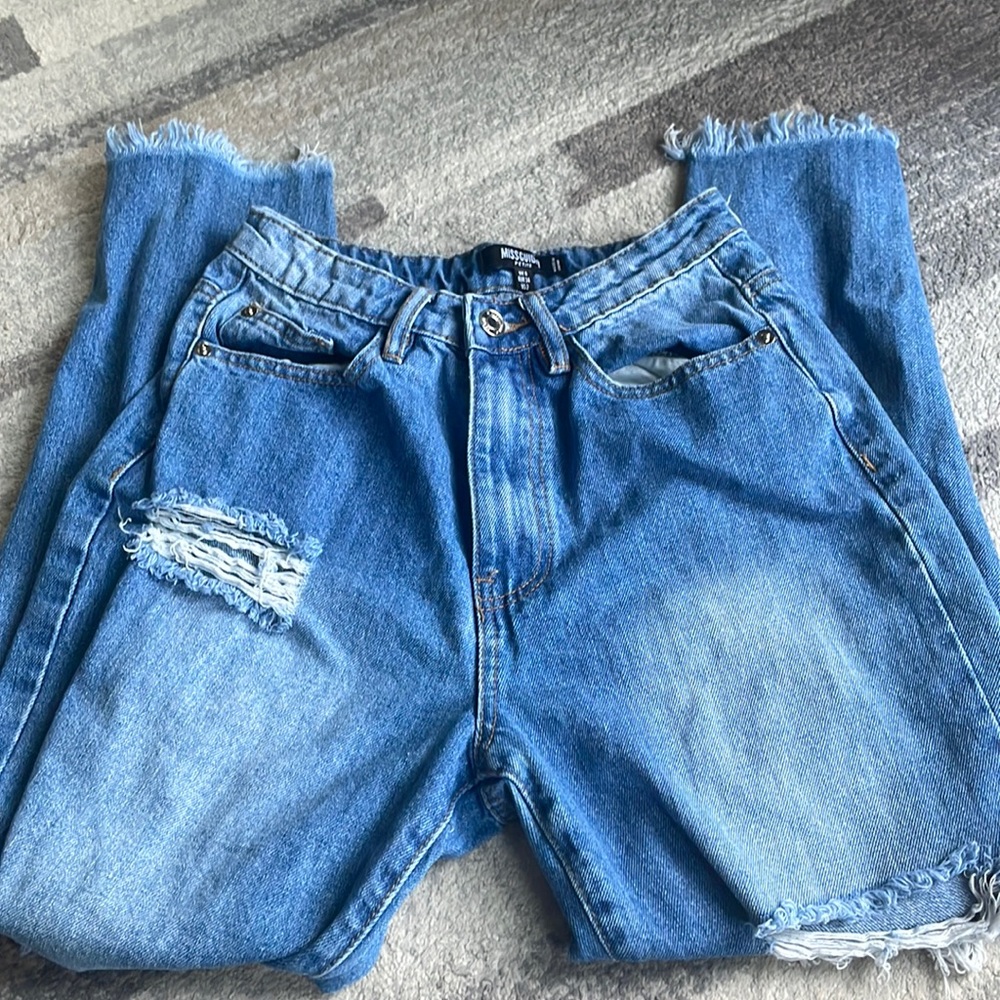 Ripped mom jeans